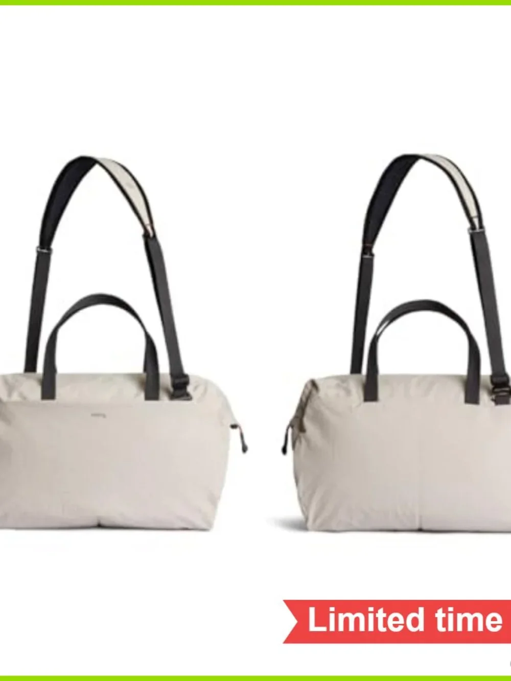 Lightweight Technical Duffel Bag Water-Resistant Recycled PET with Detachable